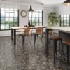 Picture of Azzora Black Matt Terazzo Effect Tile 60x60 cm