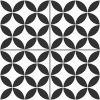 Picture of Stamp XL Ivory-Black Pre-Cut Tile 45x45 cm