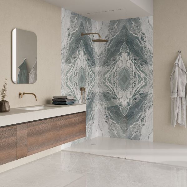 Picture of Orebro Aqua Polished Bookmatch (A) 60x120 cm