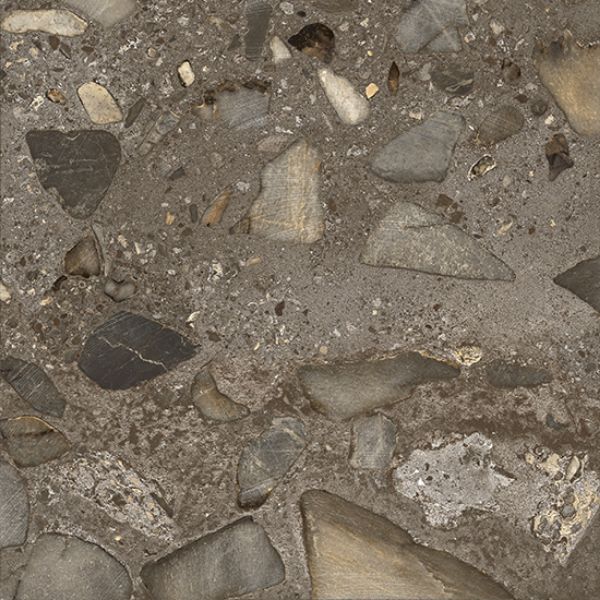 Picture of Pebble Anthracite Semi Polished Tile 60,4x60,4 cm